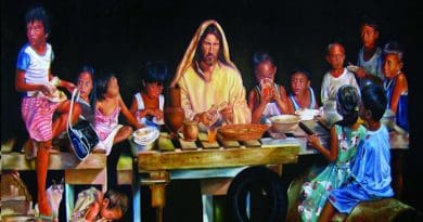 A modern-day depiction of the Last Supper by the late Filipino artist Joey Velasco. (Photo supplied)