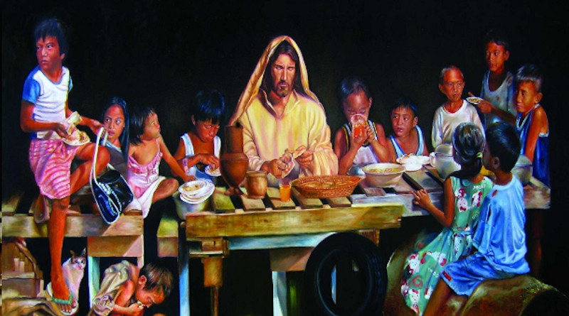 A modern-day depiction of the Last Supper by the late Filipino artist Joey Velasco. (Photo supplied)