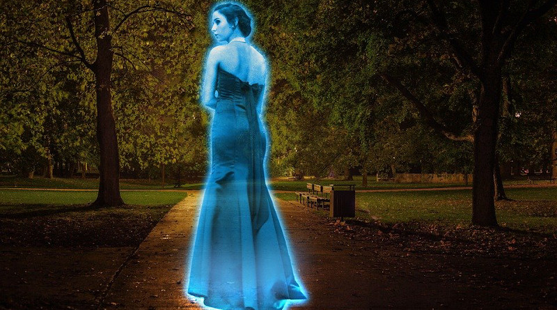 Ghost Hologram Light Illuminated Iridescent Female