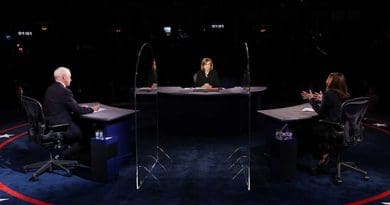Debate between US VP Mike Pence and Sen. Kamala Harris. Photo Credit: Fars News Agency