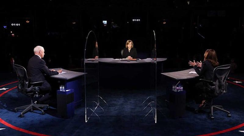 Debate between US VP Mike Pence and Sen. Kamala Harris. Photo Credit: Fars News Agency