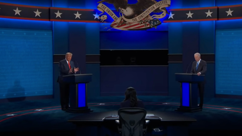 The second Presidential Debate between US President Donald Trump and former Vice President Joe Biden. Photo Credit: Screenshot