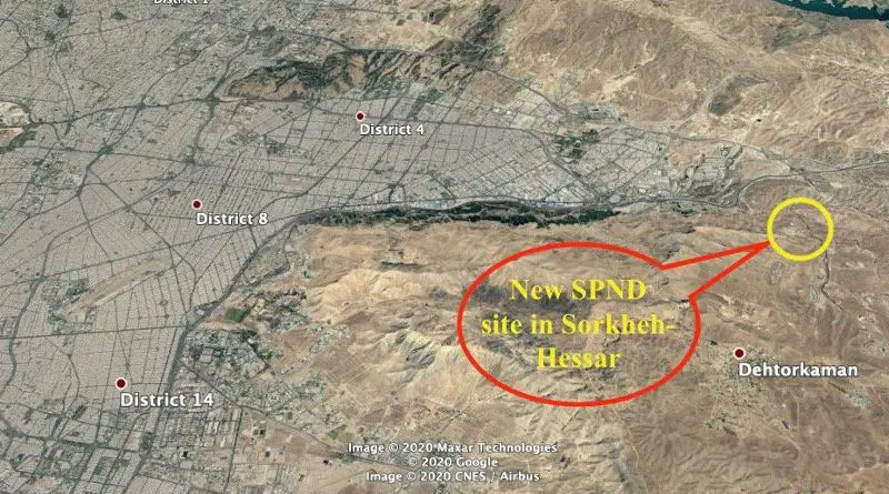 General area of Tehran with Sorkheh-Hessar Iranian nuclear site. (Supplied)