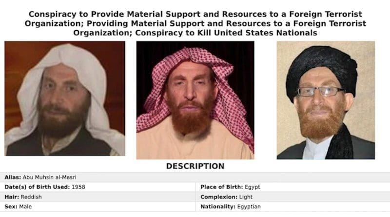 FBI wanted poster for al-Qaida’s Abu Muhsin al-Masri