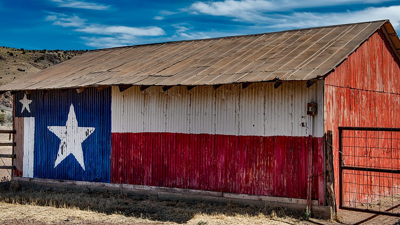 Texas Barn Metal Ranch Farm Lone Star Painted