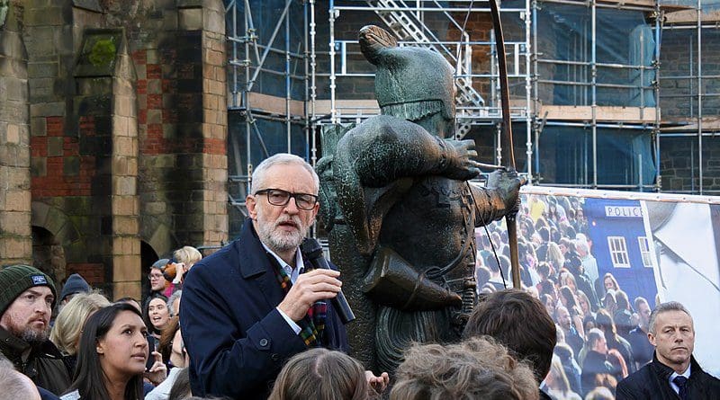 Jeremy Corbyn campaigning in the December 2019 general election. Photo Credit: It's No Game, Wikipedia Commons