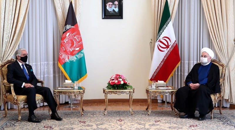 Iran's President Hassan Rouhani and Afghanistan's Abdullah Abdullah. Photo Credit: Tasnim News Agency