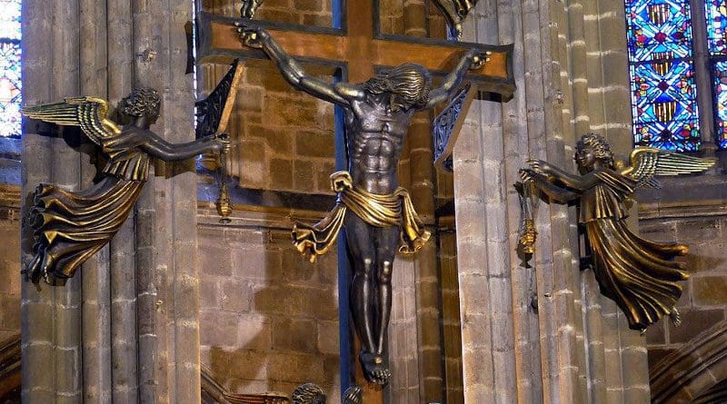 cross Barcelona Spain Catalonia Catalan Church Cathedral