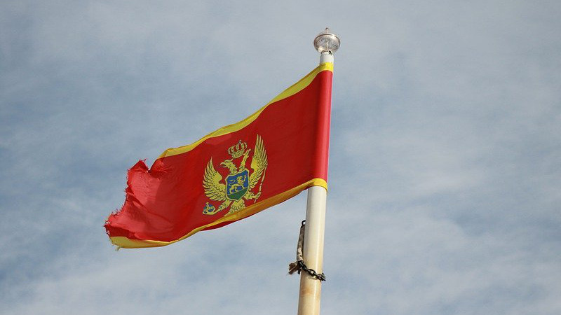 Montenegro Flag Sky National Country Flags Clouds