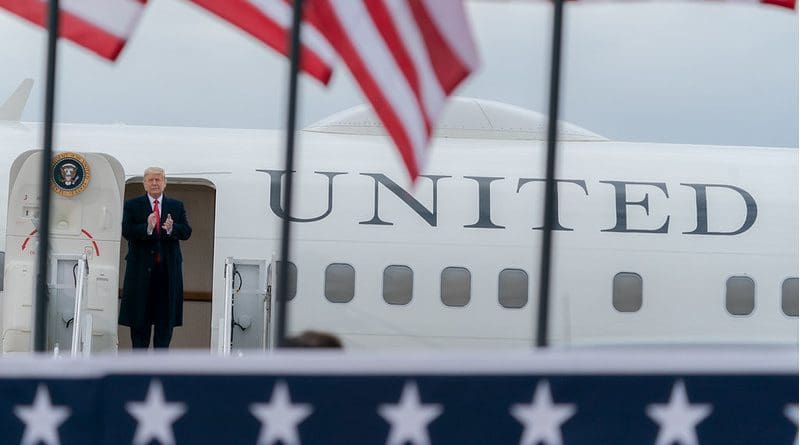 President Donald J. Trump disembarks Air Force One. Official White House Photo by Shealah Craighead