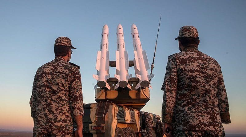 Iranian soldiers in front of air defense unit. Photo Credit: Tasnim News Agency