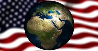 usa united states flag middle east africa globe