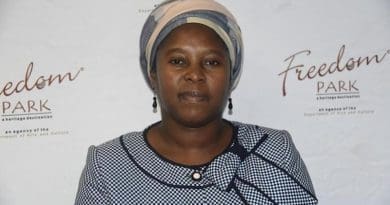Ms. Jane Mufamadi, Chief Executive Officer (CEO) of the Freedom Park Memorial Museum Complex in Pretoria, South Africa.