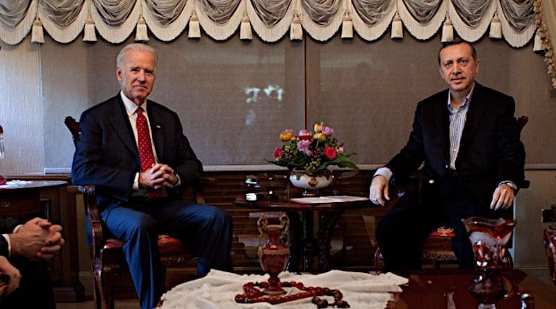 U.S. Vice President Joe Biden meets with Turkish Prime Minister Recep Tayyip Erdoğan at his home in Istanbul, Turkey. Official White House Photo by David Lienemann