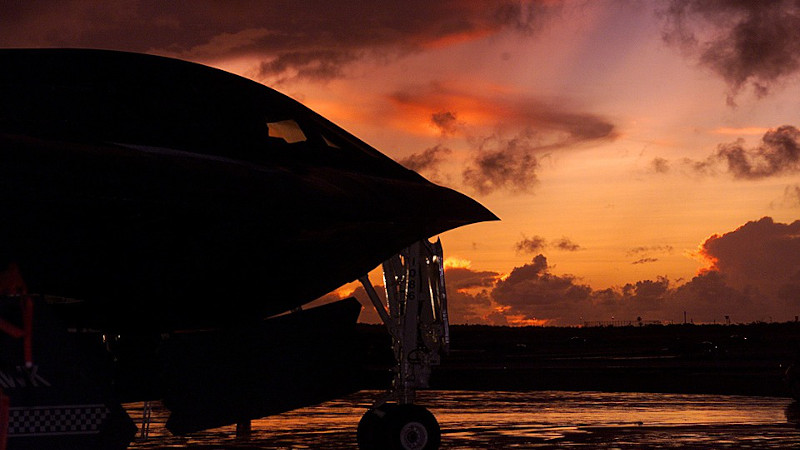 Plane Aircraft Jet Sunset Sky Clouds Silhouette Military Air Force