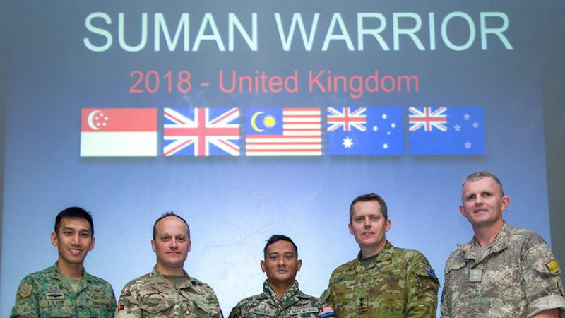 File photo of 2018 Suman Warrior Exercise of members of Five-Power Defense Arrangement. Photo Credit: Australia Army Facebook