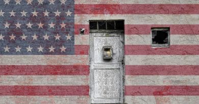 usa united states American Flag Door Vintage Bricks Wall