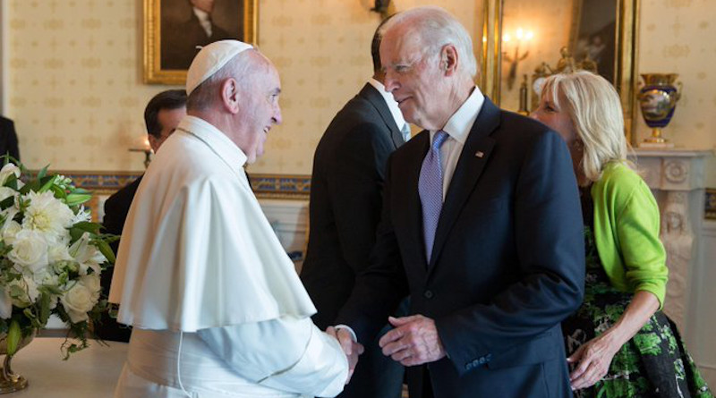 Pope Francis with US Vice President Joe Biden in 2015. Photo Credit: Obama Whitehouse Archives