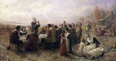 "The First Thanksgiving at Plymouth". (1914) By Jennie A. Brownscombe
