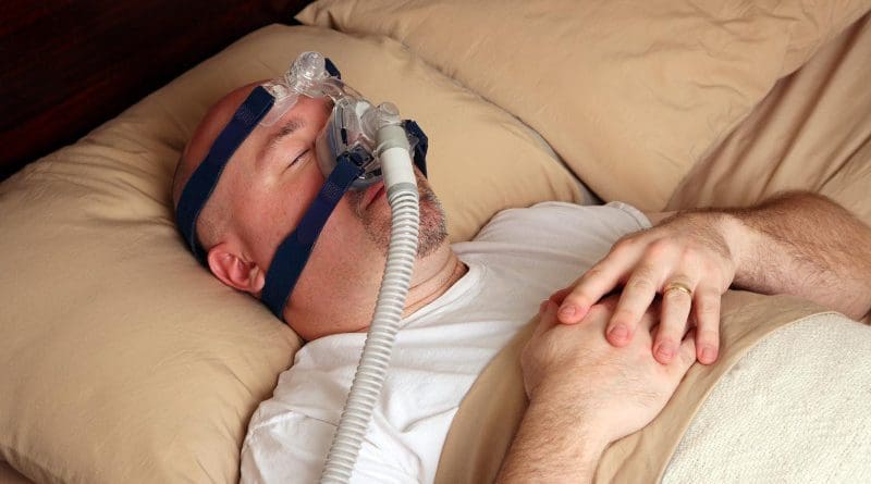 CPAP treatment, which is often used at home to help people with sleep problems, helps to keep the lungs open and makes breathing easier. CREDIT: Lancaster University