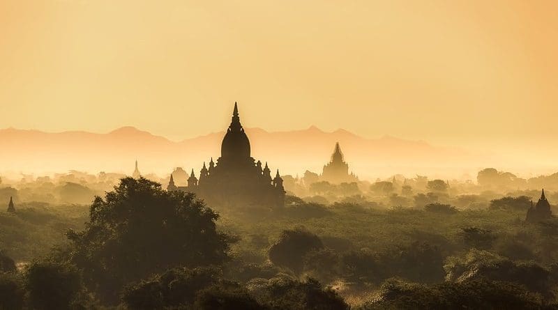 Myanmar Burma Landscape Sunrise Morning Haze Mist