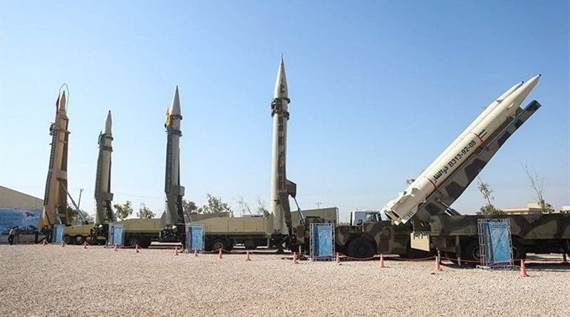 Iran unveils a homegrown multiple ballistic missile launcher. Photo Credit: Tasnim News Agency
