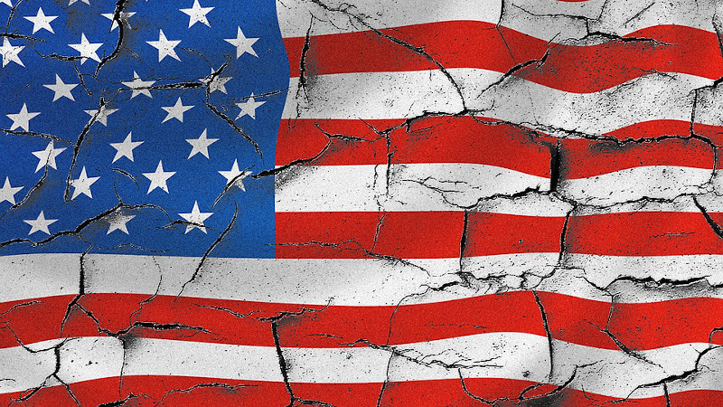 united states Usa American Flag Cracked Usa Flag