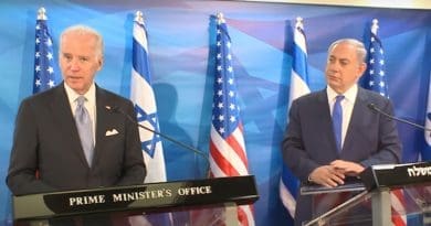 Vice President Joe Biden with Israel's Prime Minister Benjamin Netanyahu in March 2016. Photo Credit: US Embassy Video Screenshot