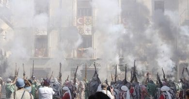 radical islam protest Revolution Arabic Powder Smoke Arab Flag Country