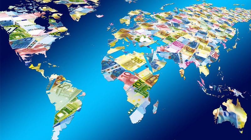 world globe map money currency currencies