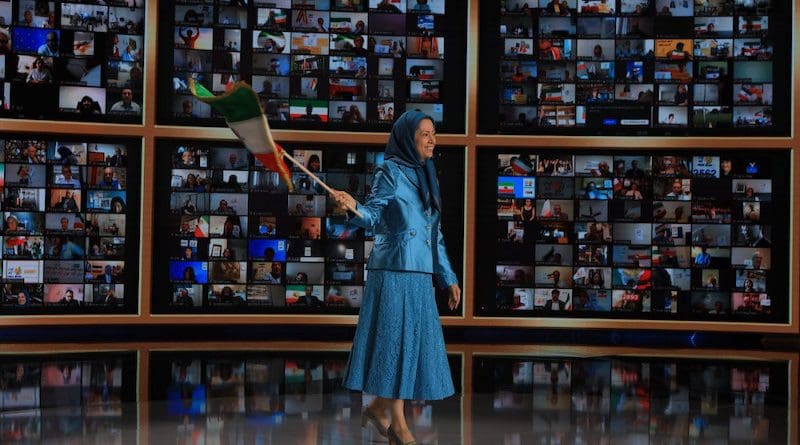The July 17 event, thought to be the largest of its kind, called on the US, UN and EU to impose tougher sanctions on Tehran. It was organized by opposition groups the People’s Mojahedin Organization of Iran (PMOI/MEK) and the National Council of Resistance of Iran. (Supplied/NCRI)