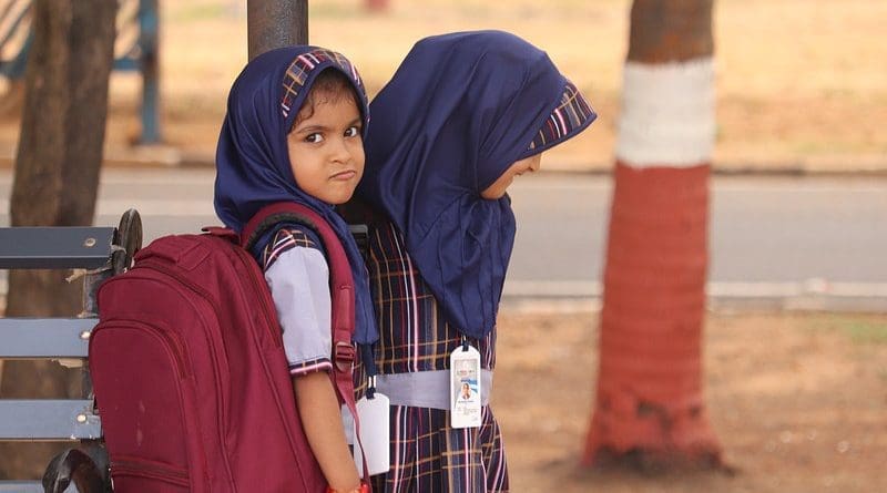 muslim schoolchildren school child girls headscarf headscarves