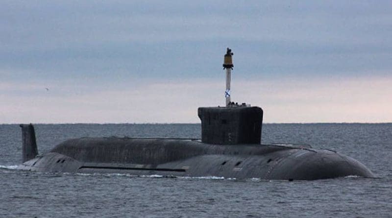 File photo of Russia's Vladimir Monomakh submarine. Photo Credit: Mil.ru