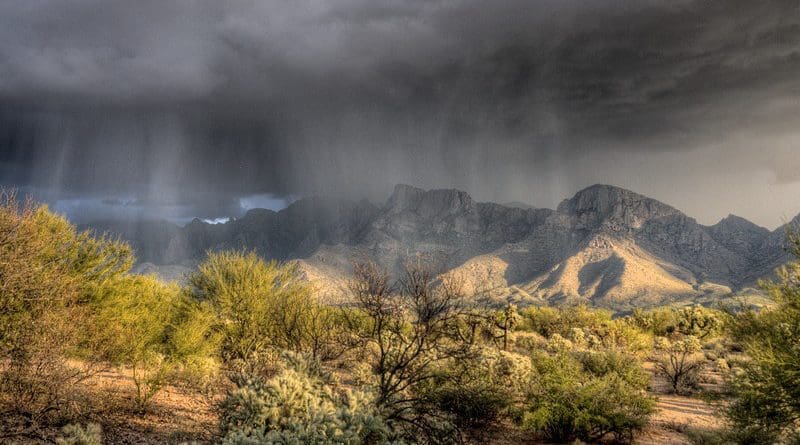 desert Oro Valley Mountains Rain Clouds Nature Outdoors