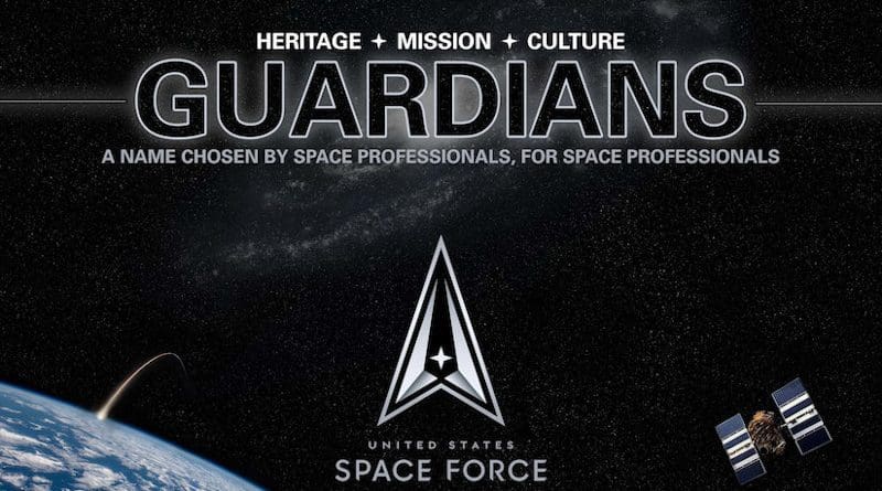 Logo announcing that Space Force personnel will be called Guardians. Photo Credit: Air Force Staff Sgt. James Richardson