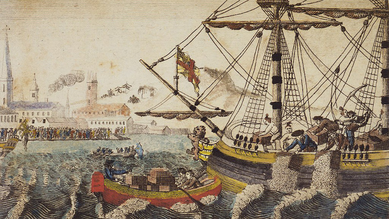 Boston Tea Party. W.D. Cooper. "Boston Tea Party.", The History of North America. London: E. Newberry, 1789.Engraving.