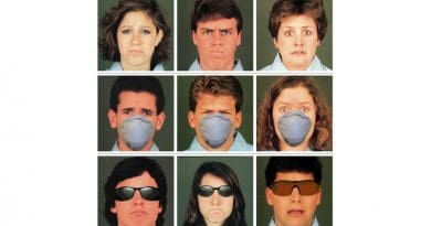 Kids were able to correctly identify emotions on faces displaying (from left) sadness, anger and fear even when they were covered by a surgical mask. CREDIT Image courtesy Ashley Ruba.
