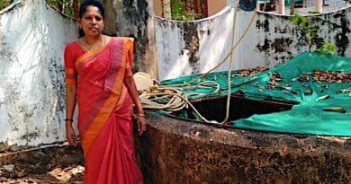 Smt. Deepa Jose Thekkedam who helped with the upkeep of the well. Photo Credit: Jose Jacob