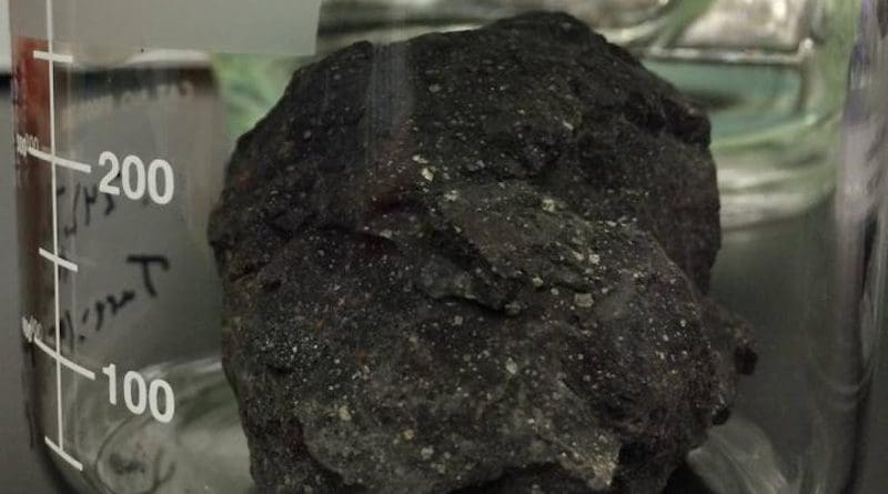 Photo of a piece of the Murchison meteorite that was used in this study. CREDIT NASA