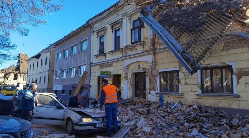 Aftermath of earthquake in Croatia. Photo Credit: Twitter