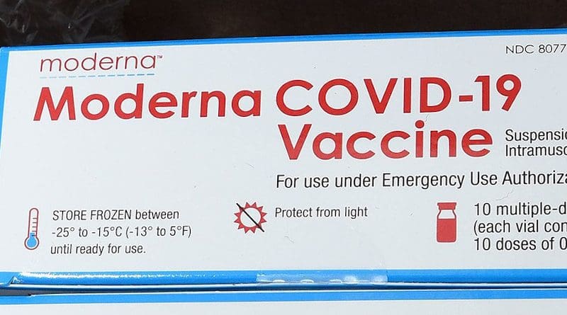 Moderna COVID-19 vaccine. Photo Credit: SC National Guard