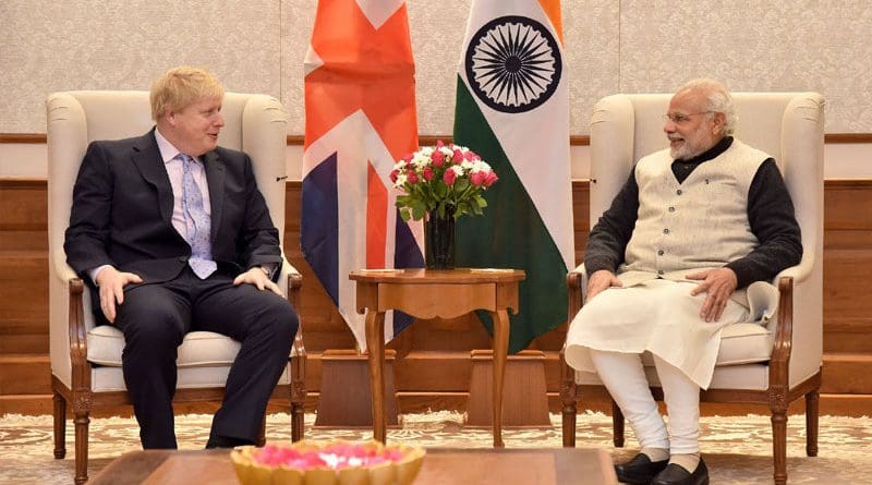 Boris Johnson, as Secretary of State for Foreign and Commonwealth Affairs of UK, meeting with India's Prime Minister Shri Narendra Modi. Photo Credit: PM India