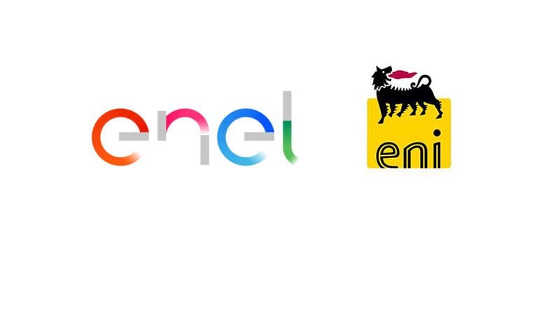 logos enel and eni