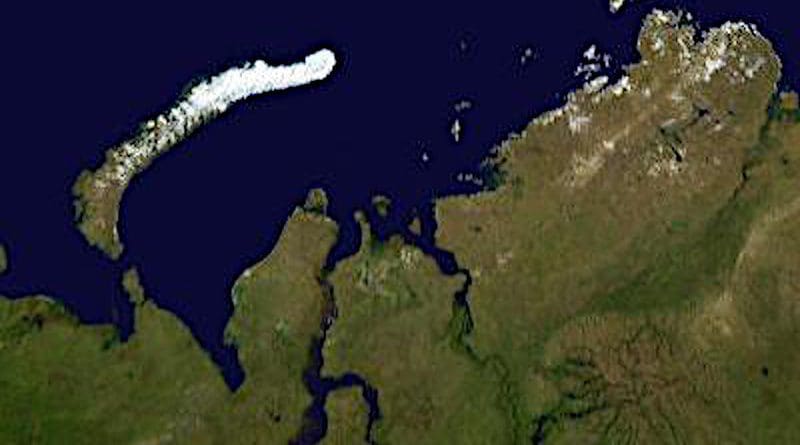 Satellite image of the Gulf of Ob, in Northern Russia at the mouth of the Ob River. It is the world's longest estuary. Credit: Wikimedia Commons