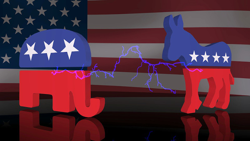 republican democrat logo donkey elephant