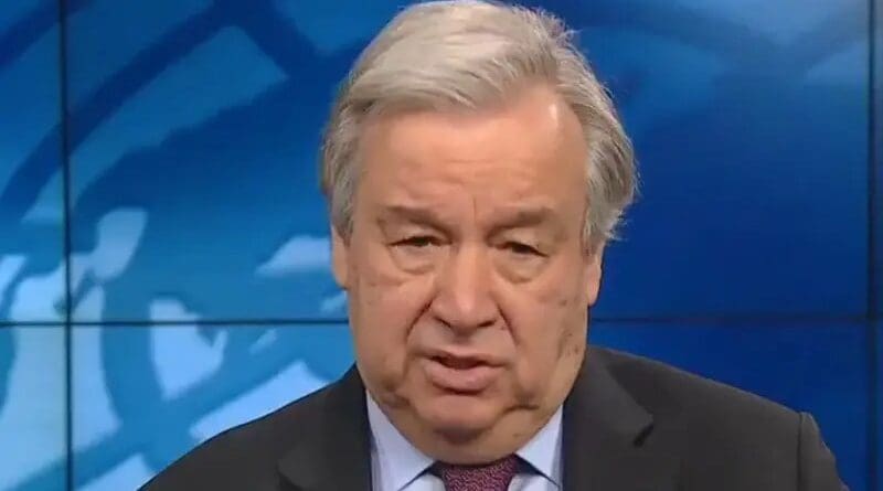 United Nations Secretary-General António Guterres. Photo Credit: UN video screenshot