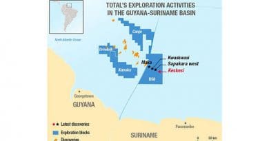 Total in Guyana-Suriname Basin. Credit: Total