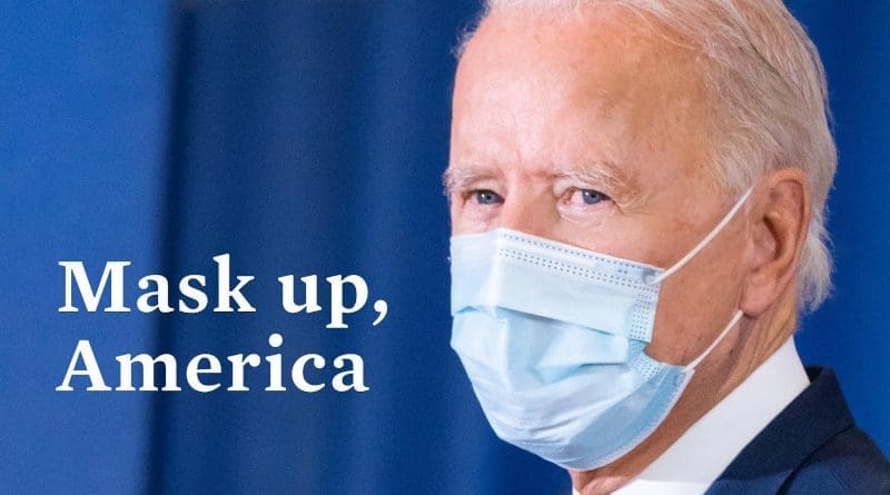 US President Joe Biden advocating wearing facemask. Photo Credit: White House