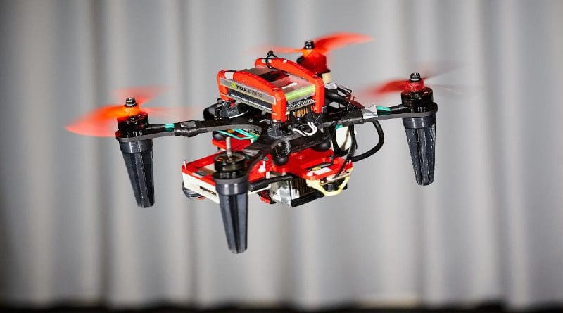 When one rotor fails, the drone begins to spin on itself like a ballerina. (Image: UZH) CREDIT UZH