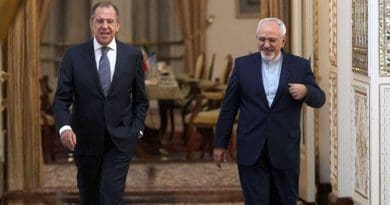 Iranian Foreign Minister Mohammad Javad Zarif and his Russian counterpart Sergey Lavrov at a meeting in Moscow. Photo Credit: Tasnim News Agency